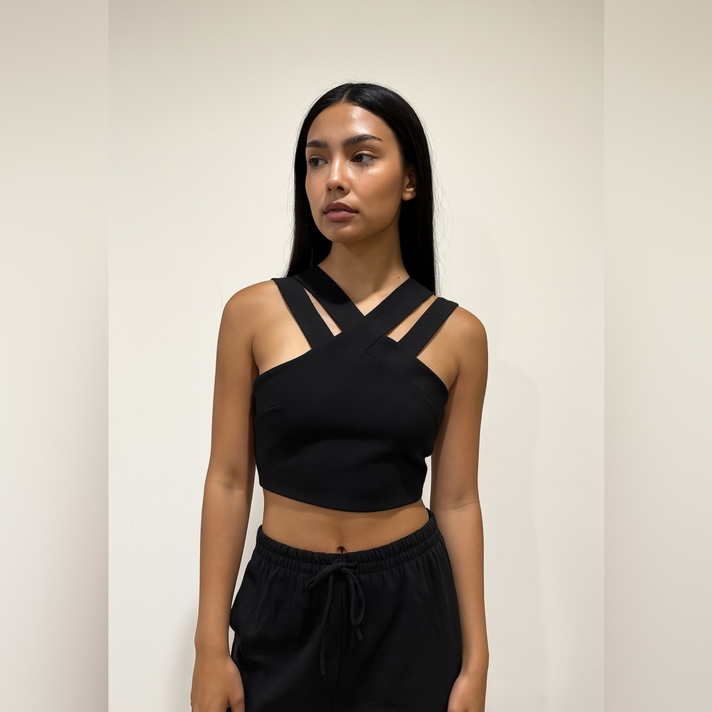 • Nicholas • Women’s Strappy Crop Top Black US 4